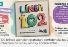 La Línea 102 brinda atención gratuita y confidencial las 24 horas para la protección de niñas, niños y adolescentes